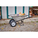 6 Cu. Ft. Poly Wheelbarrow, Steel Handles, Dual Wheel Flat Free Tires-10