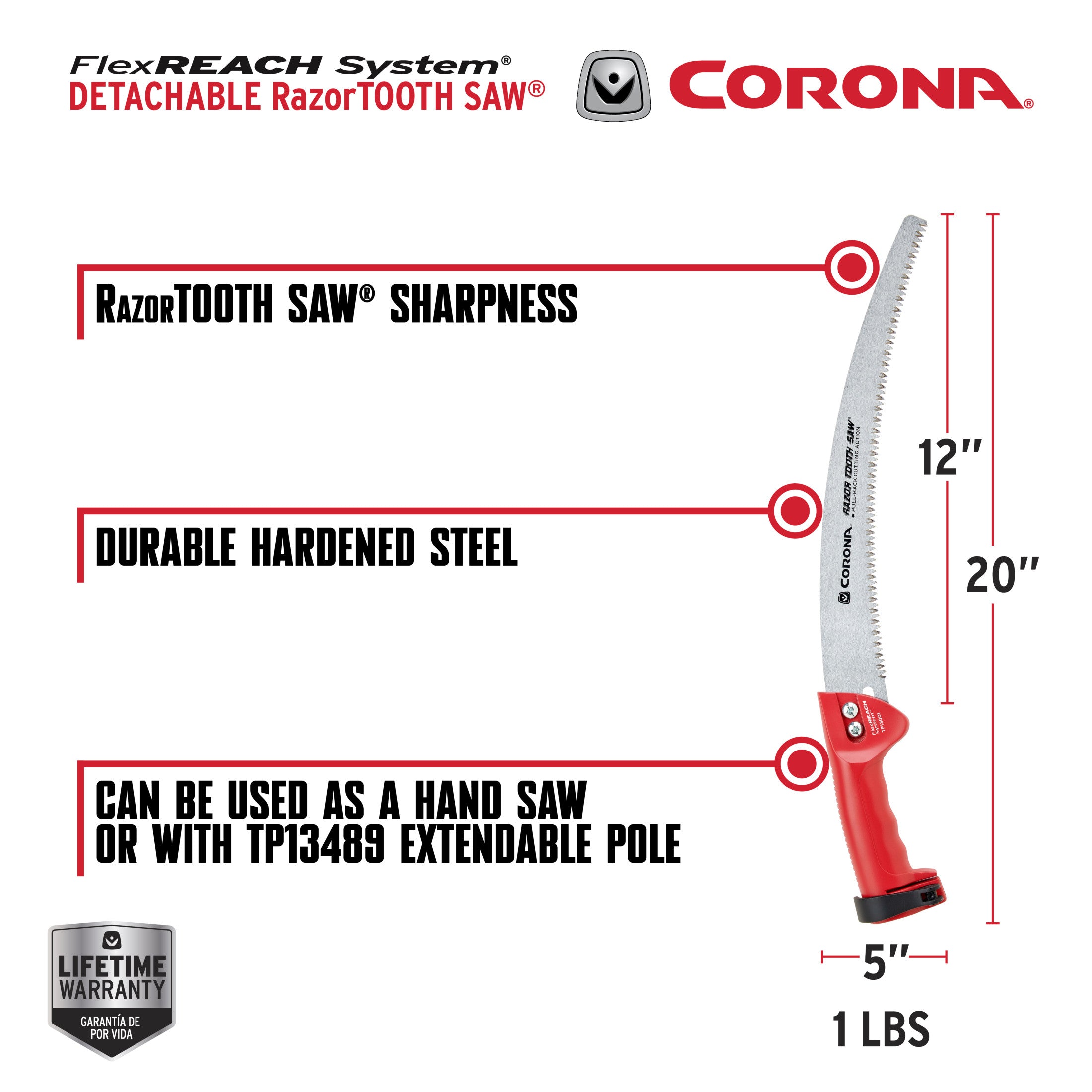 TRINIDAD LAZY ZERO 付属品完備 FlexREACH System® Detachable RazorTOOTH Saw® | Corona Clipper Inc.