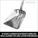 #10 Aluminum Western Scoop Hardwood Handle, D Grip Shovel-8