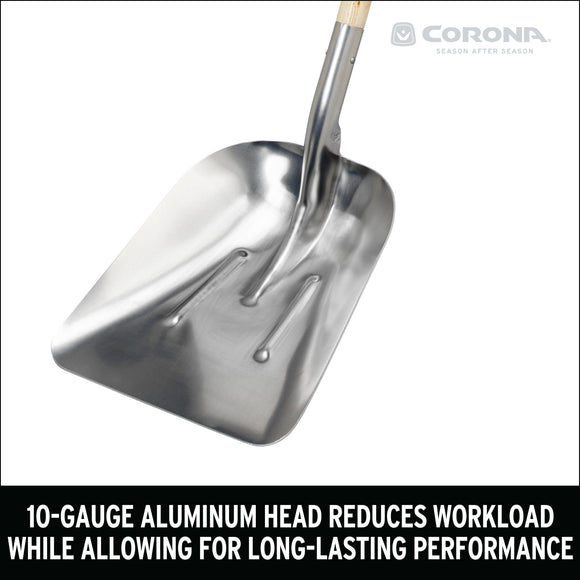 #10 Aluminum Western Scoop Hardwood Handle, D Grip Shovel