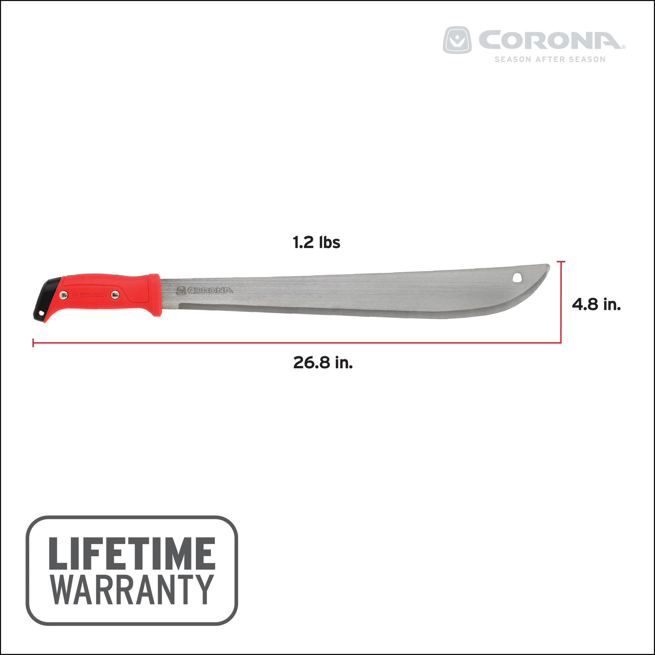 Machete, 18 in. Blade