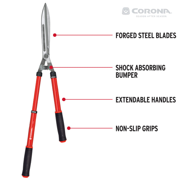 ExtendableREACH Hedge Shears, 10 in. Blades, 20 in. Steel Handles