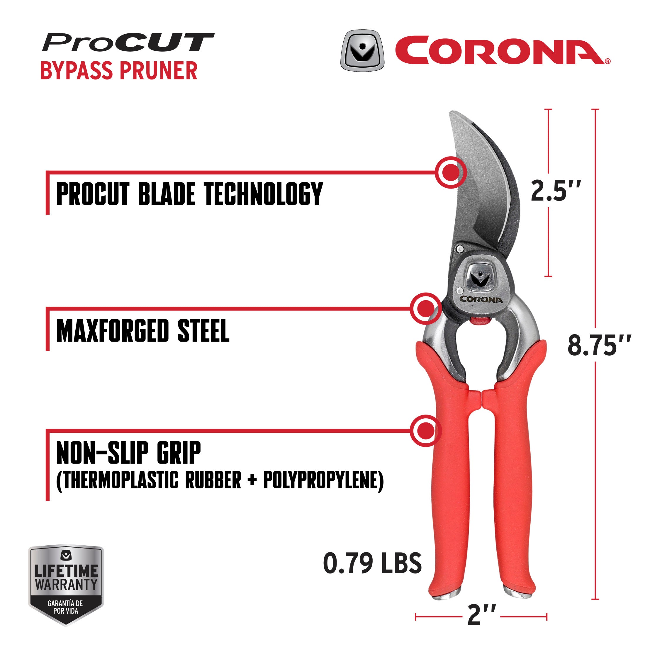 ProCUT Bypass Pruner, 1 in. Cut Capacity