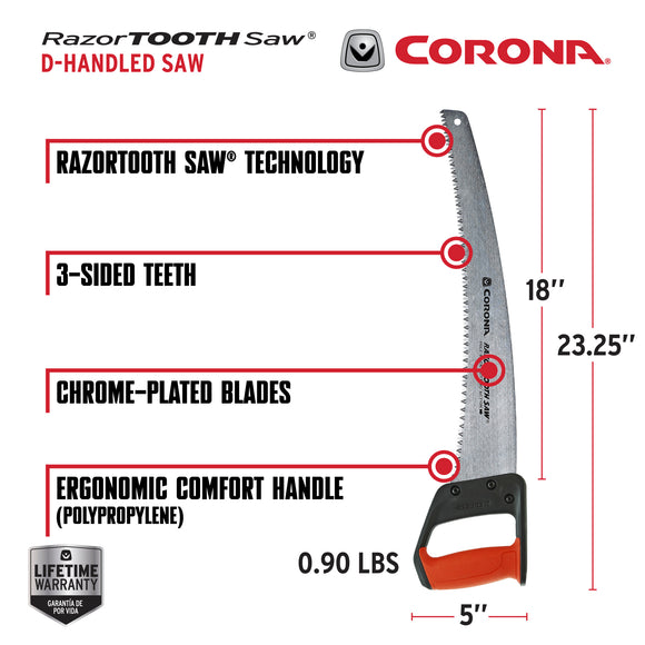 RazorTOOTH Saw® D-Handled , 18 in. Blade