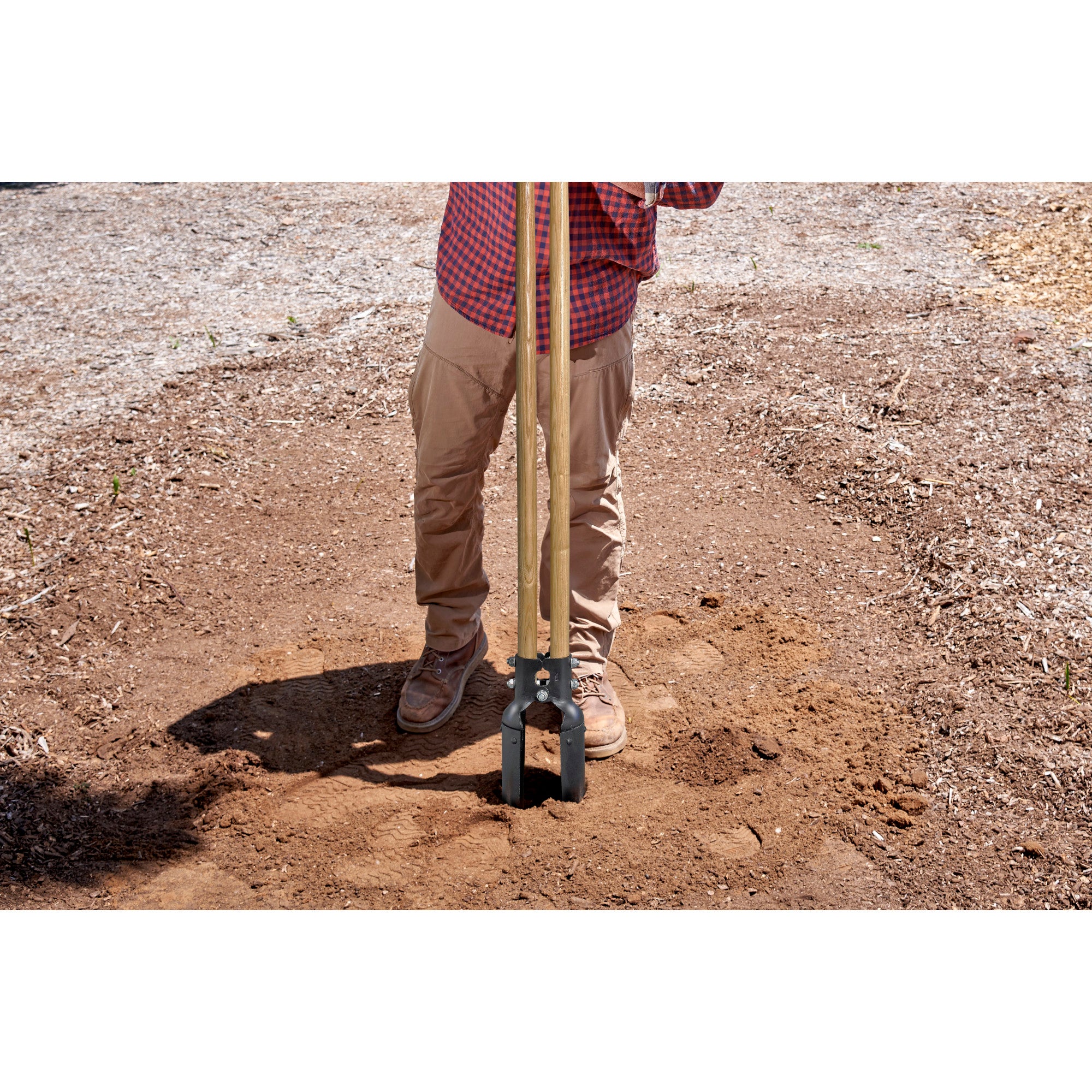 Atlas Pattern Post Hole Digger, 12-Gauge Steel, Hardwood Handles