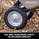 6 Cu. Ft. Poly Wheelbarrow, Steel Handles, Dual Wheel Flat Free Tires-14